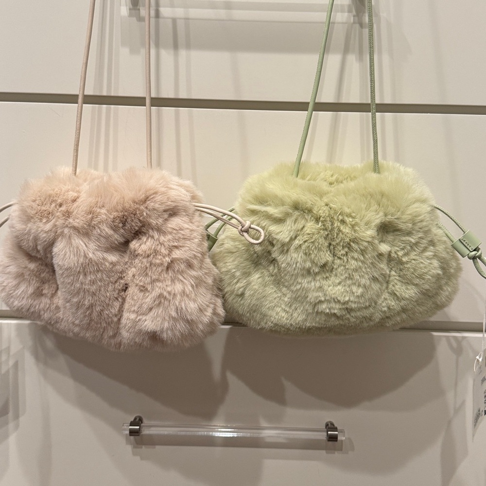 COS NWT Soft cream or ecru Faux Fur Crossbody Bag. This is  for cream bag only